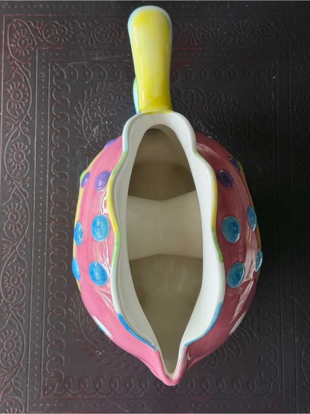 VTG‎ Whimsical Rainbow Fish Ceramic Vase Planter Colorful Coastal Kitsch Decor
